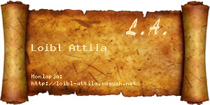 Loibl Attila névjegykártya
